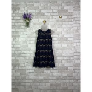 Speechless Navy Blue Lace Shift Dress